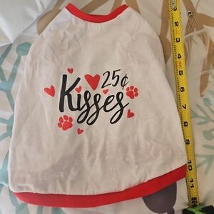 Top Paw Red and White Kids Tee - 25¢ Kisses